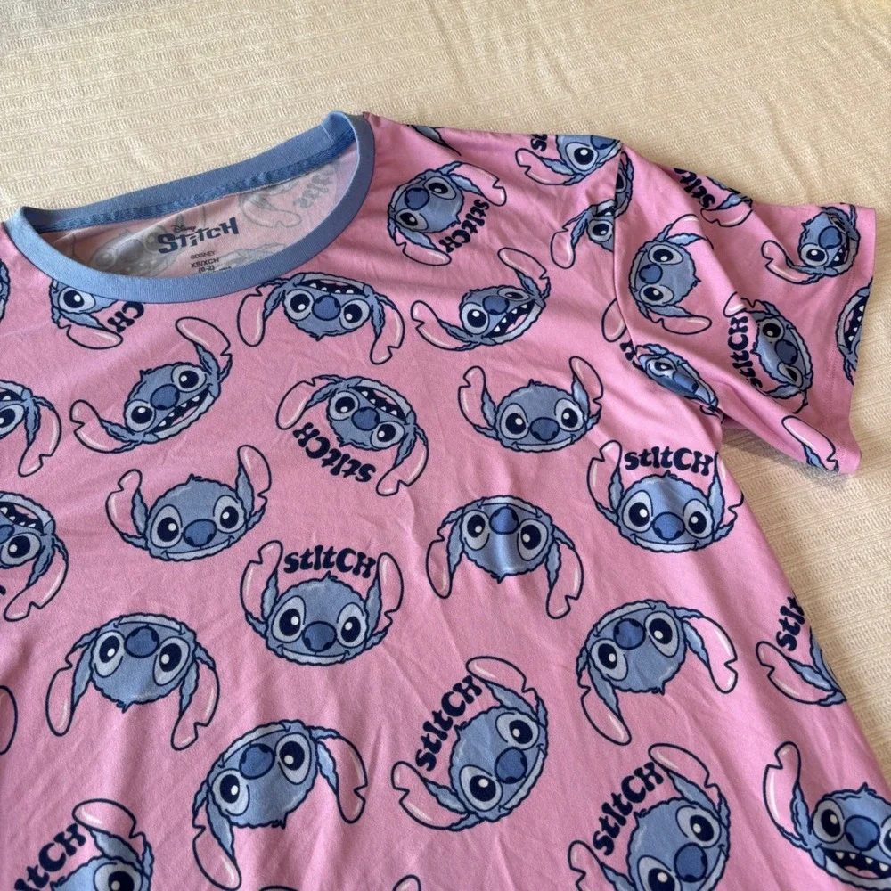 Disney Lilo & Stitch Pink Sleep Shirt Nightgown Womens XS LZ35921GA - Picture 1 of 9